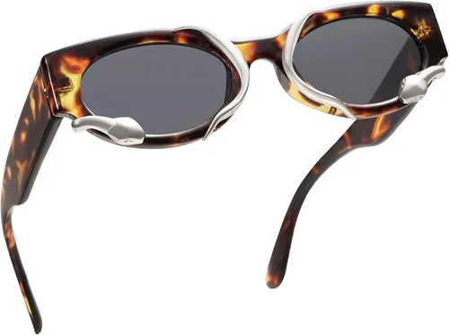 Miniatura 3 de Appassal Gafas de sol de moda para mujeres y hombres, vintage, estrechas, ojo de gato, metal, serpiente, sunnie, Y2k, accesorios AP3621