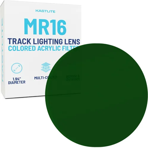 Miniatura 4 de KastLite Filtro de Cabeza de Luz de Riel de Halo Ámbar – Lente de Bombilla Acrílica MR11 WAC – Cubierta de Repuesto para Accesorios de Techo, Focos