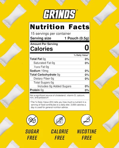 Miniatura 6 de GRINDS ZERØ.Ø Piña Colada Pouches Sin nicotina, sin cafeína, sin azúcar, 0 calorías Paquete de 3 18 bolsas por lata