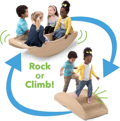 Miniatura 7 de Simplay3 Balancín y puente de escalada de dos caras para balancín y roll, se adapta a hasta cuatro niños y niños para mecerse y escalar