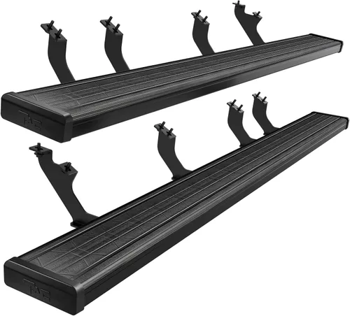 TAC Spear - Estribos compatibles con Toyota Tundra 2022-2024, doble cabina, riel lateral de 6 pulgadas, accesorios para camioneta, textura de