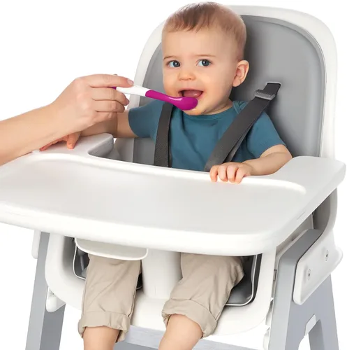 Miniatura 5 de OXO Tot Cuchara de alimentación infantil, paquete múltiple Verde azulado/azul marino/rosa