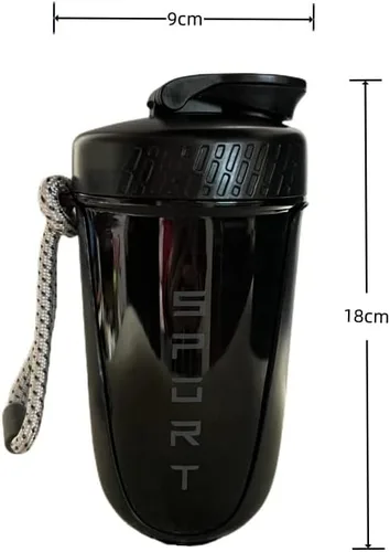 Miniatura 2 de Botella agitadora de proteínas de 20 onzas, botellas deportivas para mezclas de proteínas con batidora, botella mezcladora, taza agitadora portátil