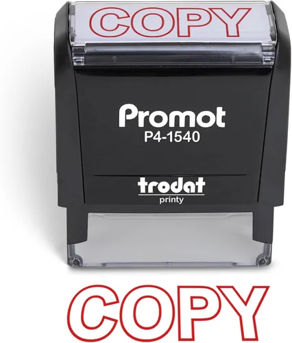 Promot Sello de Copia Autoentintado de Goma - Sello Copia Recargable - Sellos de Negocio, Contabilidad, Pedidos, Trabajo, Sellos de Oficina - Tinta