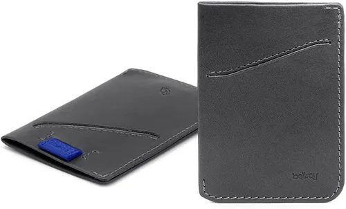 Miniatura 2 de Bellroy Funda para tarjetas, cartera delgada de cuero (máx. 8 tarjetas y billetes), Carbón cobalto