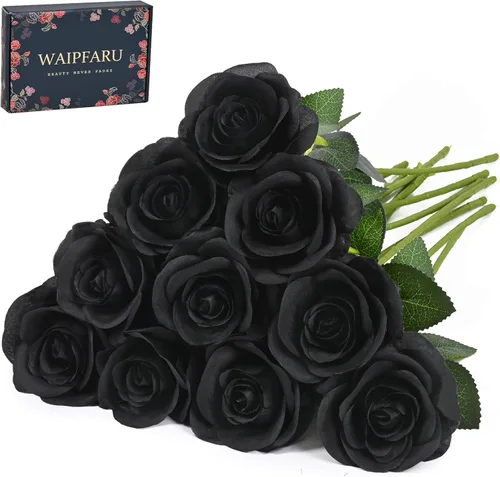 Miniatura 21 de Waipfaru 20 rosas blancas falsas de aliento de bebé, flores artificiales a granel, rosa blanca de seda con tallos largos para ramo de boda, jarrón