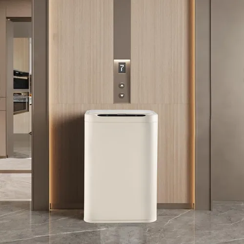 Miniatura 5 de ELPHECO Basurero de Acero Inoxidable para Oficina con Sensor de Movimiento, Basurero sin Contacto, Basurero Inteligente Automático, Contenedor