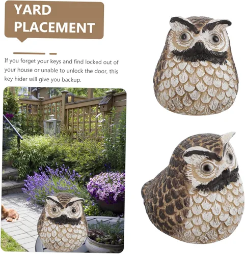 Miniatura 5 de Caja de almacenamiento para llaves de jardín, diseño de búho, para decoración de llaves de jardín, decoración moderna y creativa, para llaves