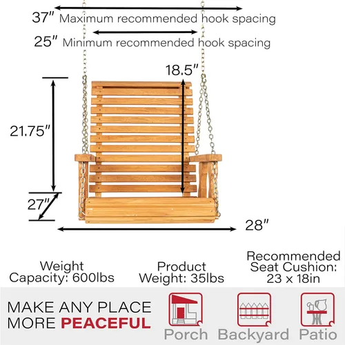 Miniatura 7 de Amish - Silla giratoria resistente con tratamiento a presión (mancha de cedro)