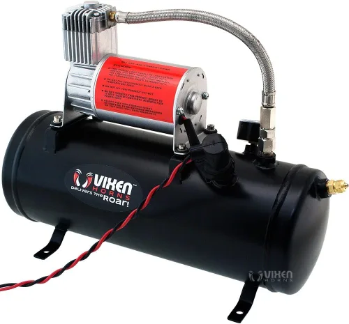 Miniatura 6 de Vixen Horns Train Horn Kit for Trucks/Car/Semi. Complete Onboard System- 150psi Air Compressor, 2 Gallon Tank, 4 Trumpets. Super Loud dB. Fits