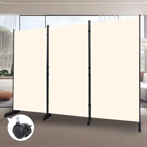 Miniatura 8 de Divisor de ambientes portátil de 88 pulgadas y pantallas de privacidad plegables, divisor de pared de 4 paneles para separación de habitaciones