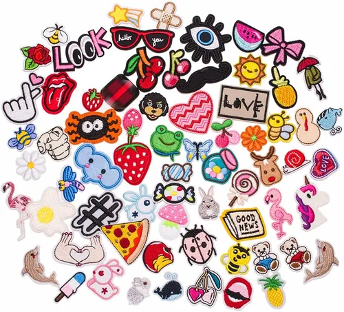 Miniatura 12 de U-Sky Parches bordados para coser o planchar Letras coloridas completas del alfabeto A-Z Personalización para bricolaje Ropa para niños