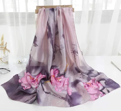 Miniatura 3 de Bufandas para mujer ligeras con estampado de flores, chales, bufandas de moda, chales con protección solar