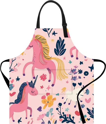 Delantal de cocina para el hogar, cocina, horneado, jardinería, para mujeres y hombres, con bolsillos, delantal impermeable, 32 x 28 pulgadas