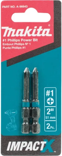 Miniatura 3 de Makita A-96643 Impactx 1 Phillips 2″ Power Bit, 2 Pack