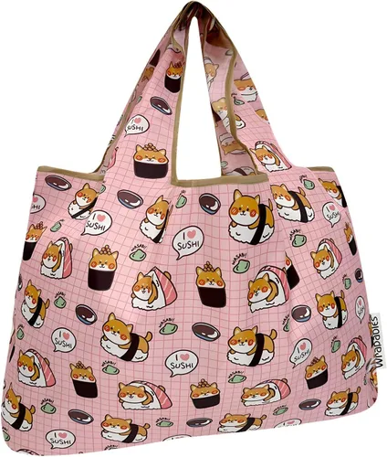 Miniatura 24 de allydrew Bolsas de comestibles reutilizables de nailon plegables grandes