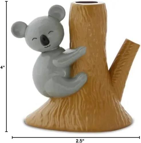 Miniatura 4 de Amazeko Tijeras con soporte de koala animado, hojas de acero inoxidable de 8.5 pulgadas, cómodas asas de agarre de aire suaves, divertida decoración