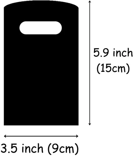 Miniatura 2 de Joyhey 100 bolsas pequeñas de plástico para mercancías de 3.5 x 5.9 pulgadas, bolsas de compras, bolsas de venta al por menor, bolsas de regalo