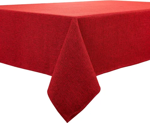 Miniatura 63 de BALCONY & FALCON Mantel rectangular lavable, resistente a las arrugas e impermeable, mantel decorativo de tela de lino para comedor, fiestas