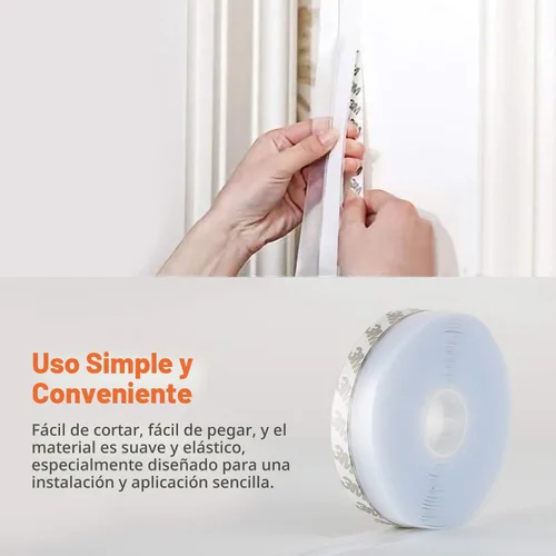 Miniatura 5 de MIKOSI cinta de sellado de silicona de 26 pies, cinta adhesiva para puertas, ventanas, huecos de duchas Transparente