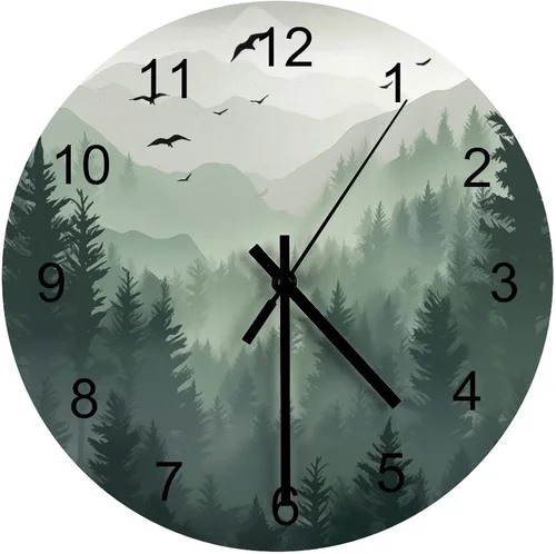 Miniatura 19 de Reloj de Pared de Flores Silencioso Sin Tictac Operado por Batería, Caricatura de los 70s Linda Flor Abstracta Pastel Margarita Reloj Floral