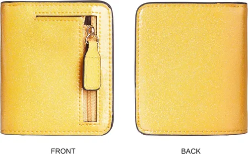 Miniatura 5 de Gostwo - Cartera compacta de piel genuina de lujo para mujer con bloqueo de RFID y ventana de identificación