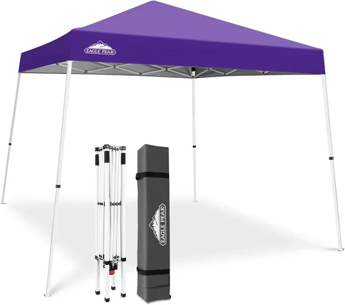 Miniatura 33 de Eagle Peak - Pérgola plegable (10.0 x 10.0 pies), patas inclinadas, de tela, para exteriores, fácil de montar, Negro