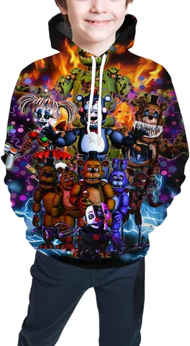 Miniatura 3 de BLYLUXU Youth Hoodie Boys and Girls 3D Printed Pullover Sweatshirt Kids Cartoon Game Sport Hoodie