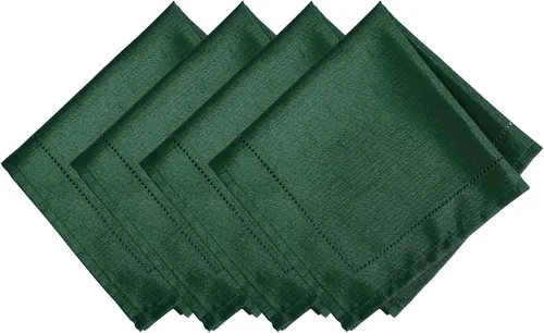 Miniatura 21 de Elrene Home Fashions Alison Mantel Individual de Tela con Diseño de Borde de Ojales Resistente a las Arrugas, Juego de 4, 13"x19", Arándano Rojo