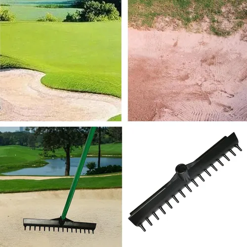 Miniatura 3 de Cabezal de rastrillo de golf personal de plástico, rastrillo, herramienta de preparación de organización para campos de golf de playa y plano