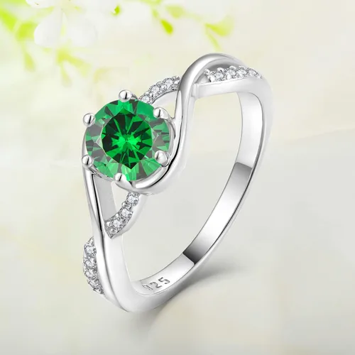 Miniatura 2 de CARICY Infinity Promise - Anillo de plata de ley 925 con circonita cúbica para mujer, anillos de compromiso, boda