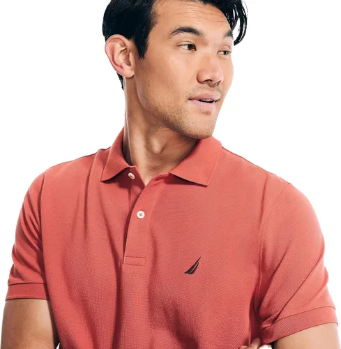 Miniatura 130 de Nautica playera polo clásica de mangas cortas, color sólido, para hombre