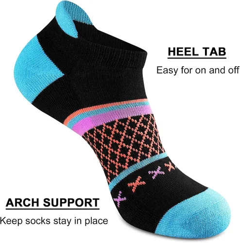 Miniatura 3 de Eallco Calcetines deportivos para mujer con suela acolchada, 6 pares
