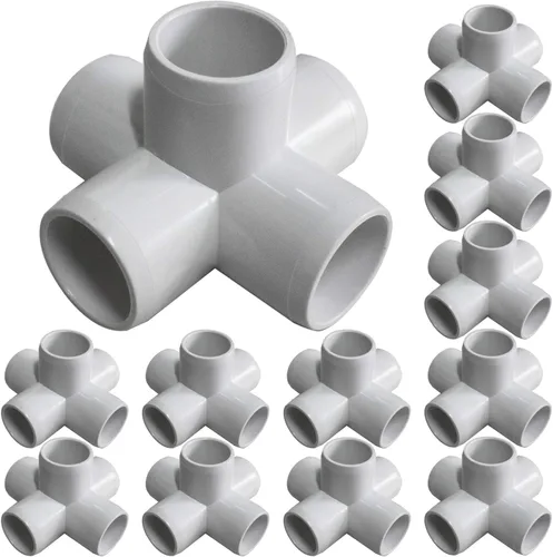 Miniatura 10 de Paquete de 8 accesorios de PVC de 1-1/4”, accesorios de codo de 3 vías para muebles de alta resistencia, accesorios de codo lateral de PVC de 3 vías