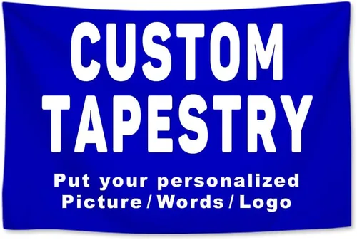 Miniatura 13 de KafePross Tapiz personalizado para colgar en la pared, 30 x 30 pulgadas, personaliza tu imagen, texto, dormitorio, pancarta para dormitorio