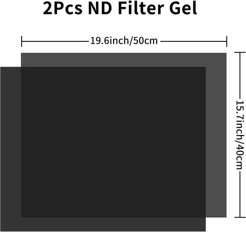 Miniatura 7 de Selens Kit de láminas de densidad neutra de 16 x 20 pulgadas ND6 ND9 para estudio fotográfico, linterna de video y fotografía con luz LED