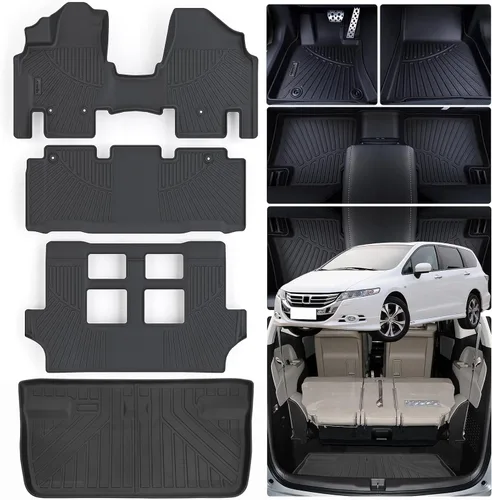 Miniatura 28 de Alfombrillas para Toyota Camry 2011-2017, primera y 2da fila, forro de carga TPE para todo tipo de clima, alfombrillas de coche para accesorios Camry