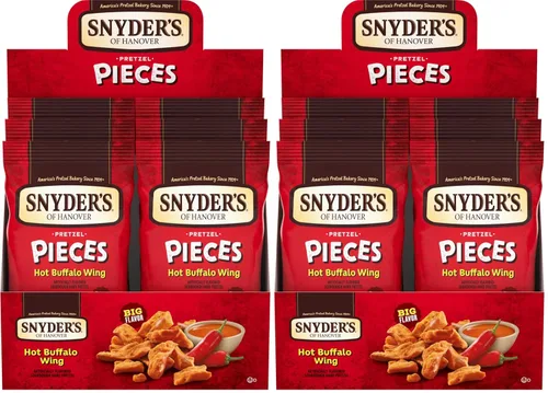 Miniatura 9 de Snyder's of Hanover Piezas de pretzel, ala de búfalo caliente, 3.25 onzas, 6