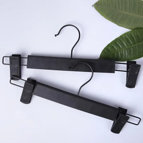 Miniatura 7 de NORTHERN BROTHERS Perchas para pantalones con clips, paquete de 30 perchas para falda de color negro resistentes para mujeres, hombres, niños, Rosa