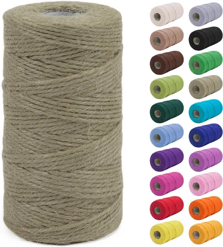 Miniatura 39 de JeogYong - Cuerda de yute de 3 mm, 99,9 m, cuerda natural gruesa para jardín, ideal para manualidades, exterior, jardinería, envoltorios de regalo