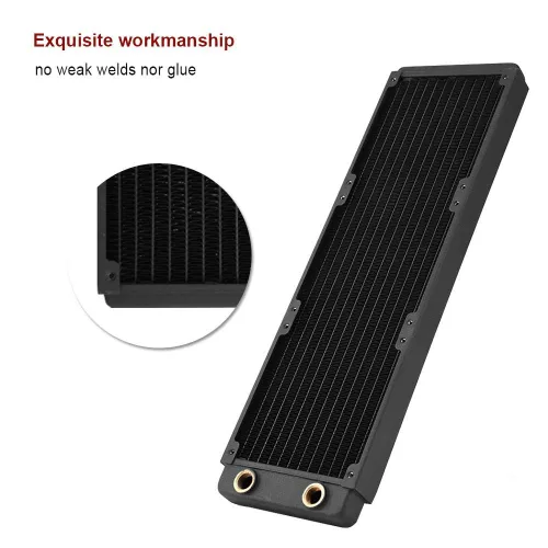 Miniatura 7 de Radiador de cobre disipador de calor para computadora intercambiador de calor líquido de refrigeración por agua con exquisita mano de obra, cobre
