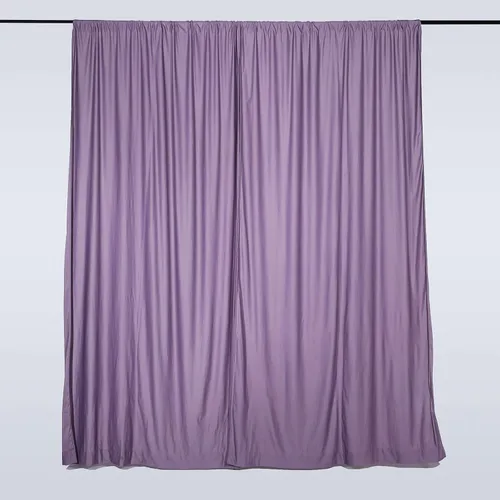 Miniatura 6 de Efavormart - Paquete de 2 cortinas de fondo ignífugo de amatista violeta de 10 x 10 pies, resistentes y sin arrugas, para eventos teatrales y galas