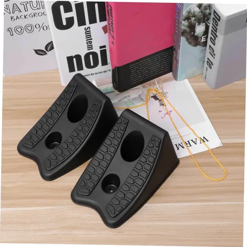 Miniatura 7 de 2 piezas de cuñas antideslizantes para ruedas de automóvil, para remolque, bloque de parada, tipo universal
