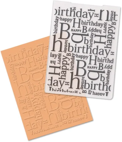 Carpetas en relieve de plástico de feliz cumpleaños para hacer tarjetas, palabras, fondo, álbum de recortes, plantilla de plástico, álbum de fotos,