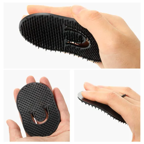 Miniatura 3 de Boao 6 Paquetes de Peines de Palma de Bolsillo Suaves y Portátiles, Peine de Champú, Cepillo Masajeador de Cabello, Cepillo Masajeador del Cuero
