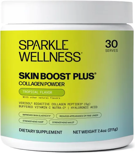 Miniatura 22 de Sparkle Wellness VERISOL Péptidos de colágeno hidrolizados bioactivos Polvo de colágeno con vitamina C y ácido hialurónico para la salud