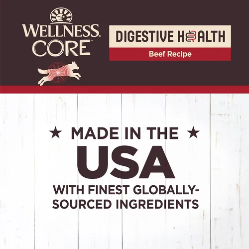Miniatura 4 de Wellness CORE Digestive Health Paté Alimento húmedo enlatado para perros adultos, sin granos, estómago sensible, natural, receta de carne de res, 13