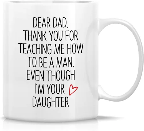 Miniatura 32 de Retreez - Taza divertida con texto en inglés "No. 1 Dad", 325 ml, tazas de cerámica, mensajes divertidos, sarcásticos, motivacionales, regalos