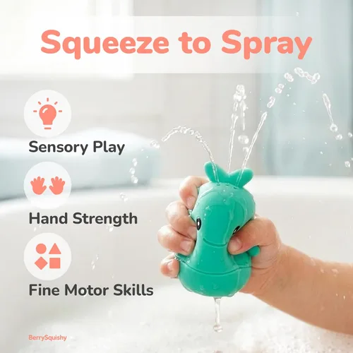 Miniatura 3 de Juguetes de baño de silicona, Se abre para la limpieza, Juguetes de baño para bebés de 9 meses, Juguetes de baño para niños pequeños 1-3, Juguetes
