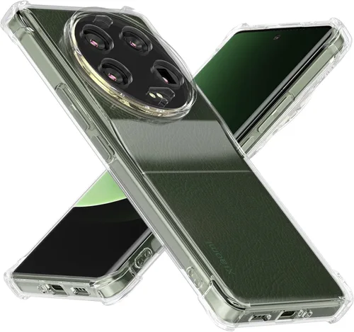 USTIYA Funda para Mi Xiaomi 13 Ultra Clear TPU Cuatro Esquinas Cubierta Protectora Transparente Suave